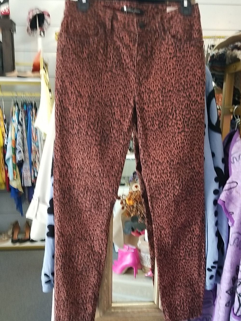 Mavi Brown Leopard-Print Pants